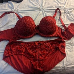 Adore me Red bra and panty